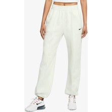 Nike Sportswear Regular Fit Pant Bol ve Uzun Kesim Eşofman Altı Kırık Beyaz