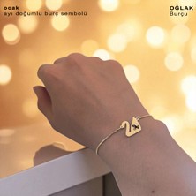 Archin Oğlak Burçlarına Özel Kuğu Kuşu Motifli 14 Ayar Altın Plakalı Zincirli Hediye