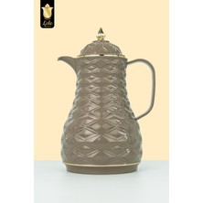 Lale Thermos Cam Hazneli Termos Elmas-1 | 1.0 Lt | Kahve & Çay | 12 Saat Sıcak / 24 Saat Soğuk | Yerli Üretim (Saturn)