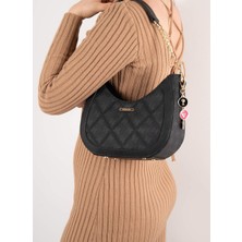 Silver Polo  Kadın Omuz Çantası 1168-46043 Sılver Polo Bayan Çantası M178 Siyah-Mat Siyah