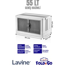 Lavine Fold&Go Tekli Portatif Organizer Dolap ”beyaz” Çok Amaçlı Mıknatıs Kapaklı Katlanır İstiflenebilir