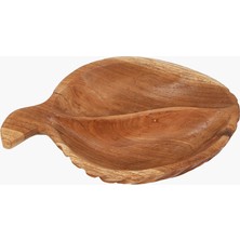  Teak 2 Bölme Kase 23X15X7CM