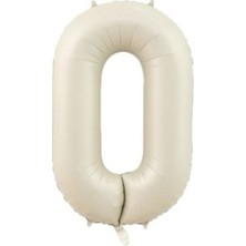 Benim Marifetlerim 0 Rakamı Krem Folyo Balon 34 Inch 86 cm