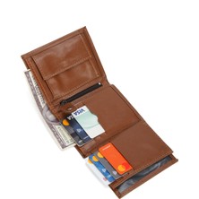 Newish Polo Erkek Bozuk Para Hazneli Kartlık ve Cüzdan - NEWPOLO033 - Taba