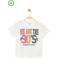 Kız Çocuk Desenli Kısa Kollu T-Shirt -Çocuk Giyim