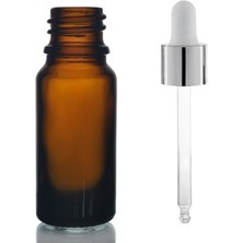 Ziylan 5 ml Kahverengi Cam Damlalıklı, 20 Adet,Gümüş Kapak Beyaz Emzik, Ecza Şişesi, Propolis Şişesi, Saç Serum Şişesi, Ecza Şişesi
