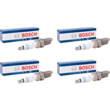 Bosch 0242235666 FR7DC Nikel Tek Tırnak Buji Takımı 4 Adet Audi 1 Serisi Uyumlu Sağ Yön