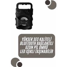 Kablosuz Bluetooth Hoparlör Ses Bombası Rgb Işıklı Taşınabilir Yüksek Ses Kaliteli