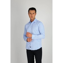 Lorenzo Mazzoli LM1482 C 555 Mavi Erkek Gömlek