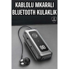 Kablolu Bluetooth Kulaklık Kulak Içi Stereo Mikrofonlu Dijital Göstergeli