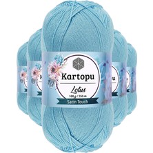 Kartopu 5 Adet Lotus Bikini Büstiyer Bluz Örgü Ipi  K537 Bebe Mavi