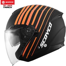 Scoyco OF-669 Yarım Camlı Kask Güneş Vizörlü Track (Xl)