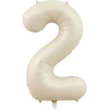 Benim Marifetlerim 2 Rakamı Krem Folyo Balon 34 Inch 86 cm