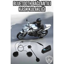 Kask Kulaklığı Motosiklet Intercom Interkom Dinleme Konuşma Özellikli Su Geçirmez