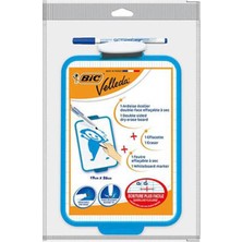 Bic Mini Beyaz Çift Taraflı Yazı Tahtası 17X24.5 Cm. Açık Mavi + Kalem + Silgi (841360)