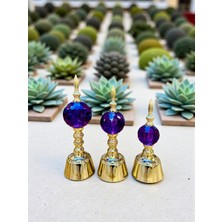 Biblo Aksesuar Taşlı 3 Lü Şamdan  Metal Tabanlı AKSOYLAR HOME AVM 