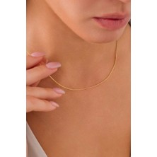 14 Ayar Altın Zarif Hasır Zincir