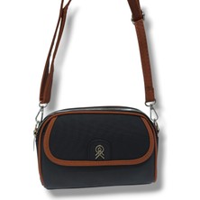 Cakgo 335-25 Baskı Deri 3 Bölmeli Omuz Askılı Kadın Çanta