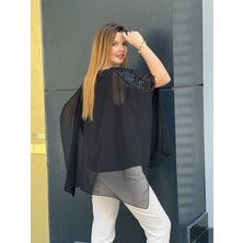 Şifon 2'li Pelerin Bluz