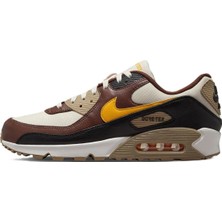 Nike Air Max 90 Mens Leather Goretex Sneaker Hakiki Deri Su Geçirmez Günlük Spor Ayakkabı Krem