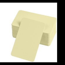 Boş Kelime Kartları 5x8 cm - 50 Adet Oval Kenarlı | Tabu & Not Kartları - Sarı