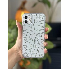 iPhone 11 Uyumlu (Köşeli 12 Görünümlü) Şeffaf Baskılı Kamera Korumalı Silikon Kılıf