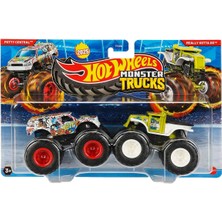 Hot Wheels Monster Trucks Güçlü Ikili 1:64 Arabalar Potty Central ve Really Gotta Go JCC77