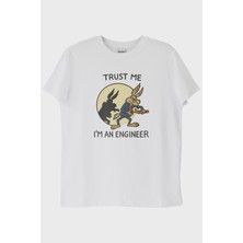 Nuugg Trust Me I'M An Engineer Beyaz Tişört