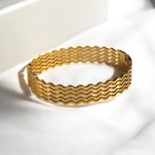 Gold Beşli Burgulu Şık Kadın Çelik Kelepçe