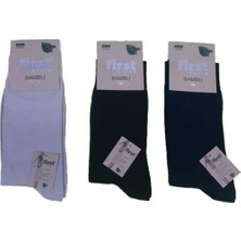 12 Çift Karışık Paket Dikişsiz Bambu Çorap
