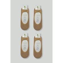 4 Çift Kadın Bambu Görünmez Babet Çorap