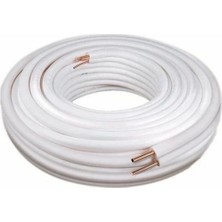 Frigo Shop Izolasyonlu Boru Beyaz Çiftli 1/4"0,80 + 3/8"0,80 9 mm ( Vrv ) 25.03.005