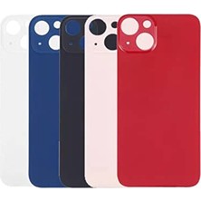 Uyumlu Iphone 13 Arka Kapak Lazer Kesim Süper Kalite Cam -- Mavi