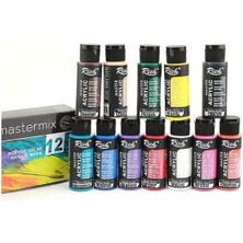 Rich Mastermix Akrilik Boya Seti 12 Renk 60 Ml. Model AKR-060-06695 Özellikli Sanatsal Malzeme