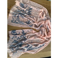 Yavruağzı Organik Kırışık Ipekli Pamuk Şal 1606080