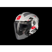 Kask mt Cosmo Sv Silence A2 Gloss Gümüş Gözlüklü