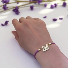 Altın Plakalı 14 Ayar Ay Yıldız Temalı Mor Örgülü Kuğu Kuşu Figürlü Hediye BILEKLIK-605SEMBOL