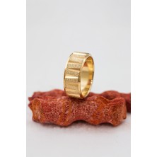 Grek Model Altın Renk Gümüş Bayan Alyans