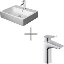 Duravit Vero Air 60 cm Lavabo ve No.1 Lavabo Bataryası, Medium
