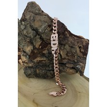 Kişiye Özel İsimli Rose Gümüş Bayan Bileklik