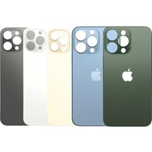 Uyumlu Iphone 13 Pro Arka Kapak Lazer Kesim Süper Kalite Cam -- Siyah