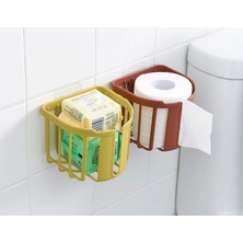 Yapışkanlı Çok Fonksiyonlu Banyo Organizeri Beyaz