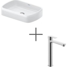 Duravit Qatego Stretch 60 cm Çanak Lavabo ve A.1 Lavabo Bataryası, Xl
