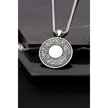 Gümüş Nazar Ayeti Yazılı Erkek Cevşen Kolye