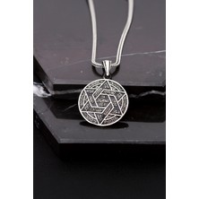 Gümüş İsmi Azam Duası Yazılı Erkek Cevşen Kolye