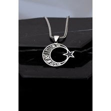 Gümüş Ne Mutlu Türküm Diyene Ayyıldız Erkek Kolye