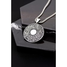 Silverplus Gümüş İnşirah Suresi Yazılı Erkek Cevşen Kolye