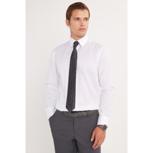 Regular Fit Beyaz Non-Iron %100 Pamuk Doğa Dostu Ekoteks Belgeli Ütü Gerektirmez Gömlek