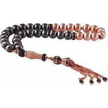 Gümüş Pudra Rengi Zirkon Taşlı Tesbih