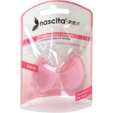 Nascita Mini Makyaj Süngeri Seti Fondöten ve BB Krem Uygulama İçin Pembe Renkli